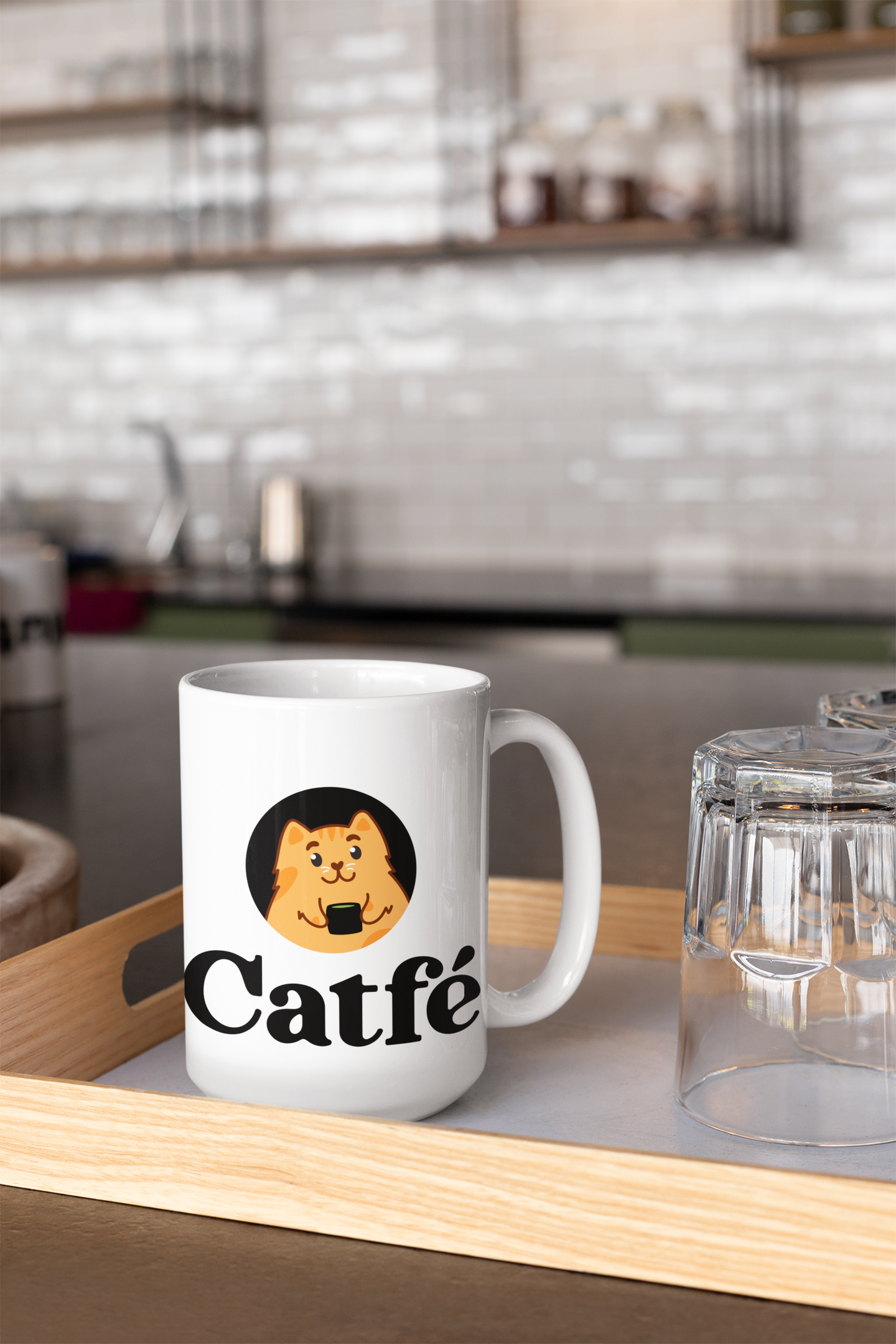 Catfé Classic Mug in White
