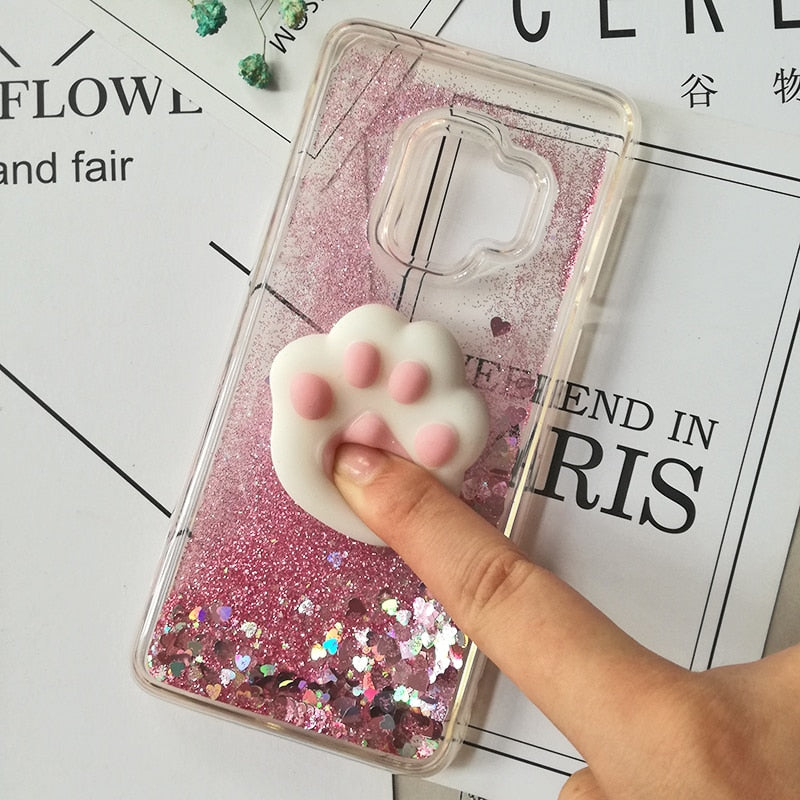 Glitter Samsung Cat Cover