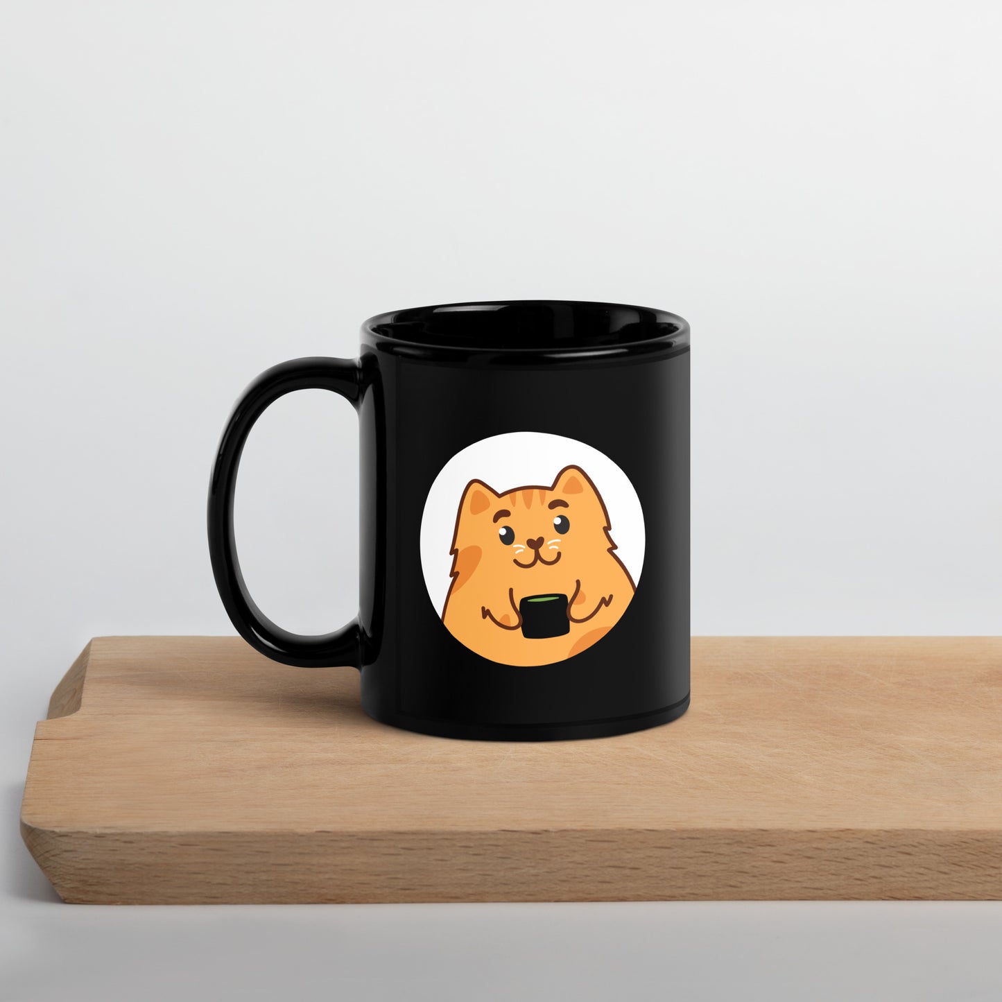 Catfé Mascot Mug in Black