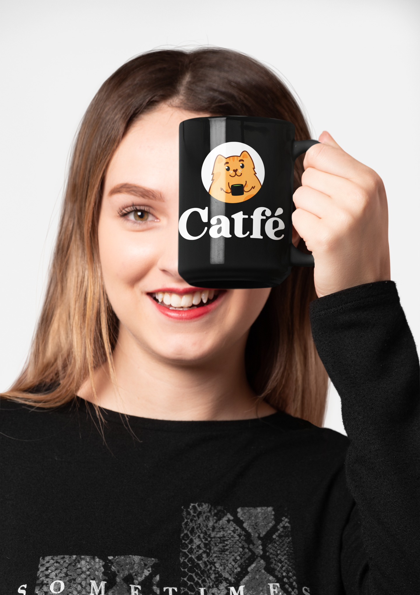 Catfé Classic Mug in Black