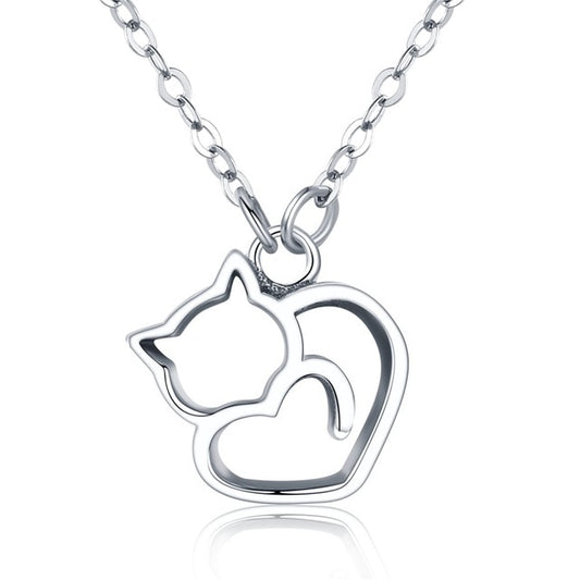 Heart Shaped Cat Necklace