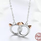 Silver Cat Link Necklace