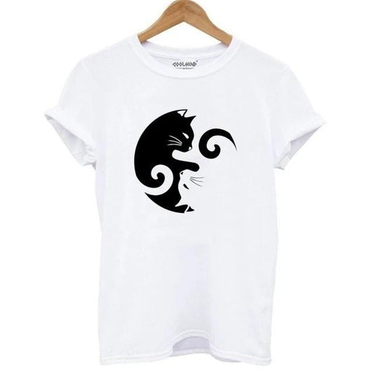 Ying Yang Cat T-Shirt