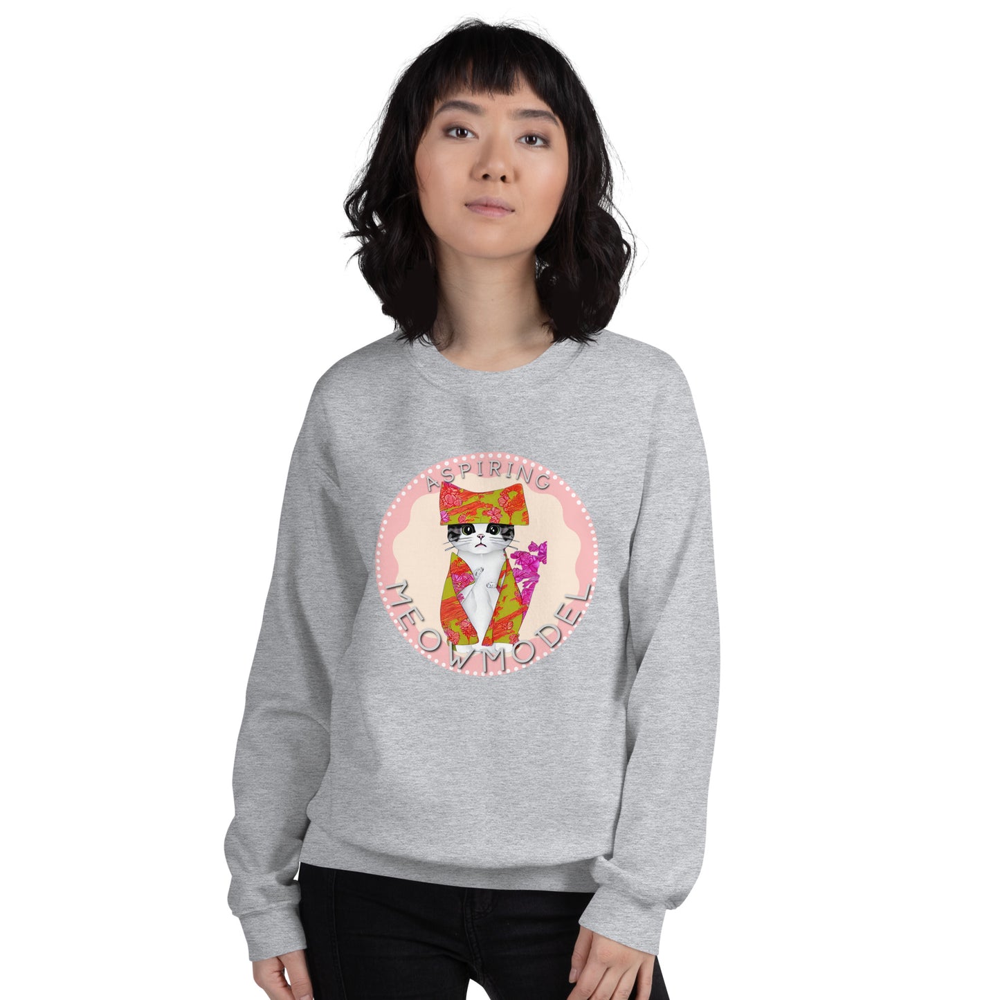 "Aspiring Meowmodel" Sweatshirt