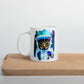 Glossy "Space Kitty" Mug in White