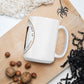Glossy "Coffee Cat" Mug in White
