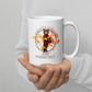 Glossy "Feline Firefighter" Mug in White